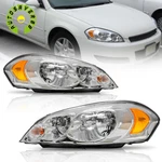 Chrome Amber Corner Lamp Headlights For 0-07 Monte Carlo 2009-2013 Chevy Impala. Fixed Price $80.99.
