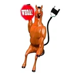 1049 Whoa Horsey Moving Ball Hitch Cover And Brake Light. Fixed Price $34.65.
