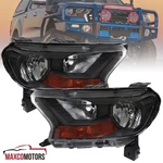 Black Headlights Fits 2019-2023 Ford Ranger Xlt Halogen Lamps Left+right. Fixed Price $176.49.
