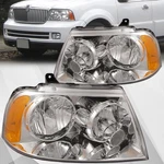 Headlights Headlamps New Set Pair Fits 03-06 Lincoln Navigator Halogen Chrome. Fixed Price $167.83.