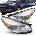 Pair 2013 2014 2015 2016 Ford Escape Suv Chrome Halogen Headlights Assembly. Fixed Price $144.88.