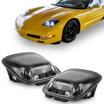 Replacement Projector Matte Black Headlights Lamps For 1997-2004 Chevy Corvette. Fixed Price $183.57.