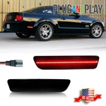 Smoked Rear Bumper Reflector Side Markers Red Led Light 2005-09 Ford Mustang. Fixed Price $19.99.