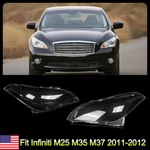 Lh Rh Headlight Lens Shell Cover Clear For Infiniti M25 M35 M37 M56 2011-2012. Fixed Price $187.99.