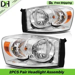 2PCS/PAIR Chrome Clear Headlight Assembly For Dodge Ram 1500 2500 3500 2006-2009. Fixed Price $78.99.