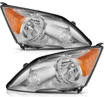 Pair/set Chrome Amber Headlights Assembly For Honda Crv Cr-v 2.4L L4 2007-2011. Fixed Price $97.99.