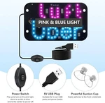 Led Taxi Light Sign Dual Color Blue & Pink, Usb Powered With On/off Switch. Fixed Price $19.99.