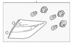 Genuine Honda Tail Light Assembly 33550-TP6-A11. Fixed Price $265.97.