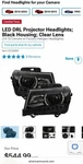 2014-2015 Camaro Headlamp Assembly, Projection With Lead Running Light Strip. Fixed Price $300.00.
