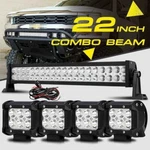 22" 280W Led Work Light Bar +4" 18W Spot&flood Combo 4X4WD Jeep Ford. Fixed Price $59.99.