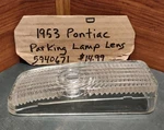 Used 1953 Pontiac Chieftan Catalina Oem Gm Park Lamp Clear Lens #5940671. Fixed Price $14.99.