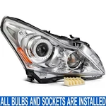 Right Projector Headlight Assembly W/ Bulbs For Infiniti G37 G25 Sedan 2010-2013. Fixed Price $220.99.