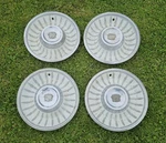 Set Of 4 1961 Cadillac 15" Hubcaps Wheel Covers Original White Paint Deville. Fixed Price $159.00.