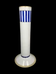Vase Art Deco Blue Stripes 10" Vintage Hand Painted Nippon Japan. Fixed Price $17.99.