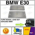1984-1988 Bmw E30 Early Model Metal Bumper Clear Turn Signal Blinker Lens Set. Fixed Price $59.80.