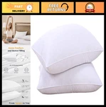 Goose Feather & Down Pillows Set Of 2, 100% Cotton Cover, Standard Size, Hotel Q. Fixed Price $63.99.