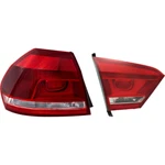 Tail Light Set For 2012-2015 Volkswagen Passat Lh Inner Outer Clear/red Halogen. Fixed Price $234.59.