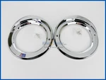 (2) Round Chrome Bezels/covers W/visor 4" Grommet Mount Led Stop Turn Tail Light. Fixed Price $9.99.