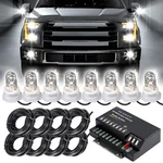 160W 8 Bulbs Hide-a-way Emergency Strobe Lights Warning System Headlight Kit. Fixed Price $86.98.