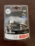Bosch 2PIECE Bulbs H7 55W 12V Ultra White 1987301441. Fixed Price $25.00.