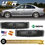 Depo Pair Smoke Fender Side Marker Lights + Bulbs Fit 1997-2003 Bmw E39 5 Series. Fixed Price $16.95.