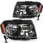 Pair/set Black Amber Headlights Headlamps Assembly For Honda Pilot 2012-2015. Fixed Price $149.99.