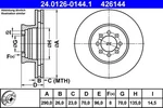 Ate 24.0126-0144.1 Brake Disc For Mercedes-benz. Fixed Price $85.39.