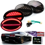 C5 Corvette Halo Tail Lights Led W/ Hyper-flash Harness 97-04 Chevy Smoked. Fixed Price $289.95.