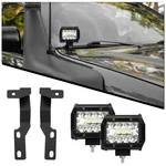 Fit Toyota Tacoma 2005-2015 Led Pods Foglight Hood Ditch Bracket Mount Kit. Fixed Price $36.09.