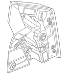 Genuine Nissan Tail Light Assembly 26550-7LF0A. Fixed Price $376.04.