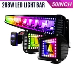 50" Led Off Road Light Bar Rgb Chasing Halo Ring For Suv Pickup. Fixed Price $195.99.