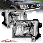 For 1998-2000 Frontier 2000-2001 Xterra Chrome Headlights Set. Fixed Price $86.10.