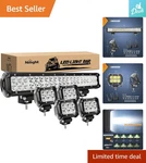 Nilight 126W Combo Led Bar With 4 18W Spot Pods For Maximum Visibility. Fixed Price $86.44.