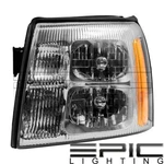 Left Driver Side Lh Head Lamp For 2002 Cadillac Escalade Suv / Ext. Fixed Price $100.34.