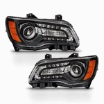 For 2012 2013 2014 Chrysler 300 Halogen Headlight Black Bezel W/bulb L+r Pair. Fixed Price $199.90.
