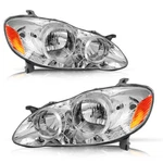 For 2003-2008 Toyota Corolla Chrome Headlights Amber Corner Headlamps Left+right. Fixed Price $53.39.