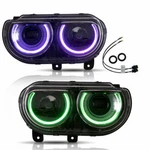 Vland Led Headlight Rgb Color Change Lamps For 2008-2014 Dodge Challenger. Fixed Price $382.49.