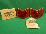 Nos Pair Stimsonite-duolamp Glass Taillight/tail Lens 1940 Ford 01A-13450. Fixed Price $27.00.