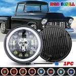 7" Inch Round Rgb Led Headlight Hi/lo Beam Halo Drl For Chevy Truck Camaro C10. Fixed Price $40.98.