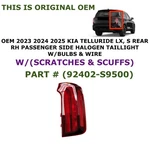 2023 2024 2025 Kia Telluride Lx Rear Right Side Halogen Taillight 92402-S9500. Fixed Price $150.00.