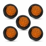5X 2" Round Yellow 9 Led Stop Turn Tail Brake Lights For Gmc Truck Trailer. Fixed Price $26.99.