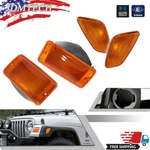 For 1997-2006 Jeep Wrangler Tj Amber Bumper Signal Fender Side Marker Light 4PCS. Fixed Price $22.99.