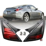 Shape Red Led Tail Lights W/ Black Housing + Sockets For 06-09 Nissan 350Z. Fixed Price $231.95.