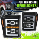 Black Amber Sequential Chasing Led Projector Headlight Ford 450 Sd 11-16. Fixed Price $525.94.