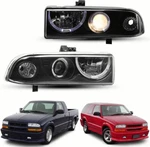 Pair Headlights For 1998-2004 Chevy S10 Pickup Truck Blazer Projector Halo Lamp. Fixed Price $101.99.