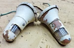 1949 1950 Chevy Rear License Plate Lamps Lights Assembly Original Gm Guide Pair. Fixed Price $185.00.