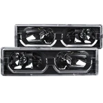 Anzo Crystall Headlights W/low-brow Black Fits 1988-1998 Chevy Gmc C/k 1500 2500. Fixed Price $218.25.