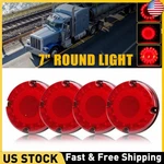 4PC 7" Round Red 47-LED Tail Light; School Bus Transit Vehicles Refuse Hauler. Fixed Price $62.69.