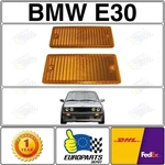 1984-1988 Bmw E30 Early Model Metal Bumper Orange Turn Signal Blinker Lens Set. Fixed Price $52.00.