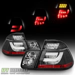 Black 99-01 Bmw E46 3-SERIES Sedan Tail Lights W/led Strip 1999-2001. Fixed Price $185.99.